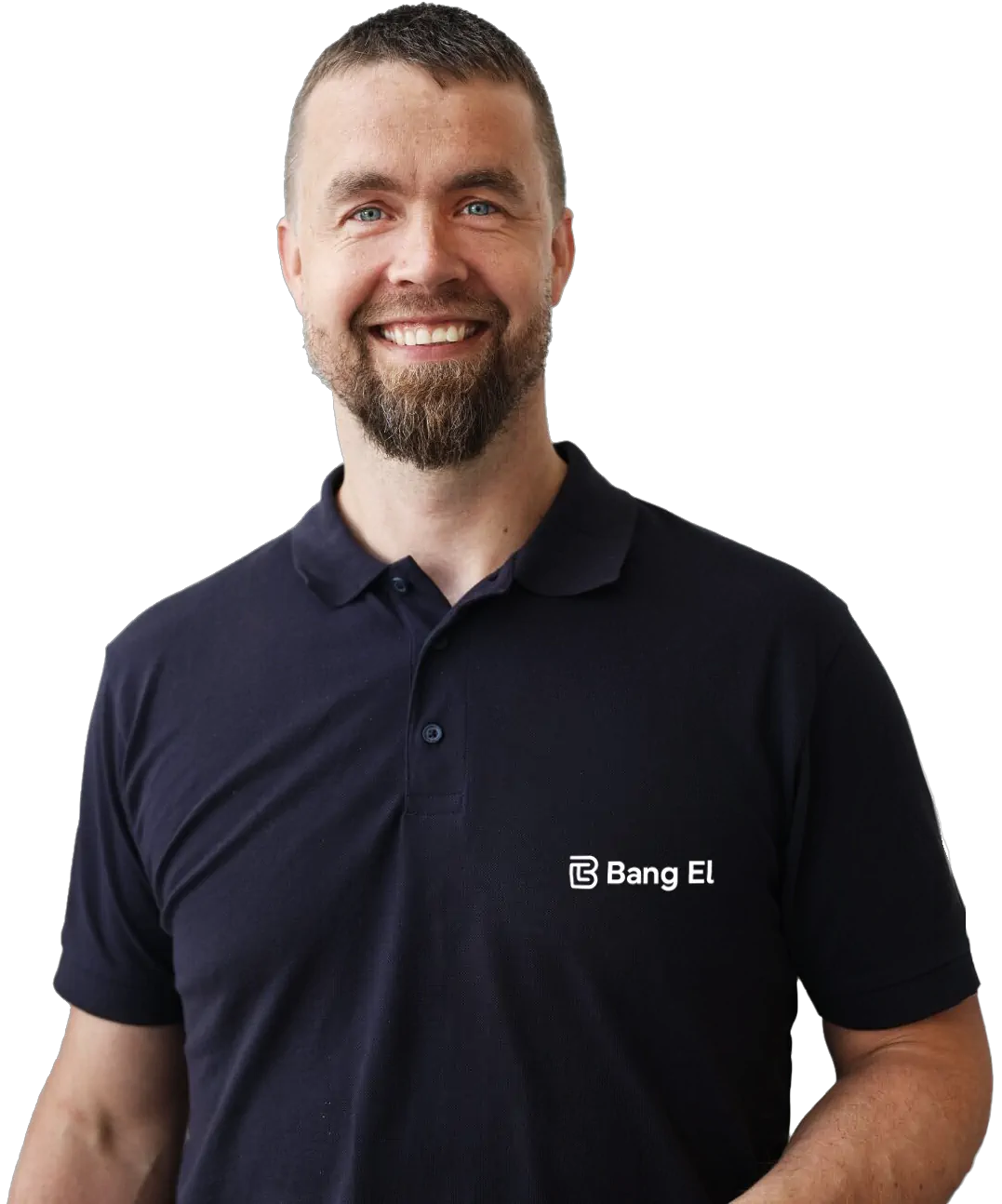 Smilende Lars Bang, som er autoriseret el-installatør i Bang El